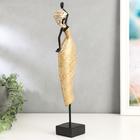 Сувенир полистоун "Африканка в золотом, с розой на голове" геометрия МИКС 40х7,5х6,5 см - фото 21135146