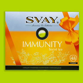 Чай зеленый, травяной Svay Immunity boost tea 48пирамидок