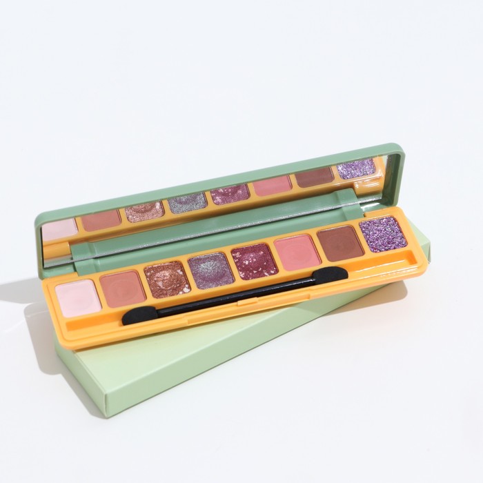 Палетка теней для век, с жемчужным блеском, 8 цветов - Фото 1