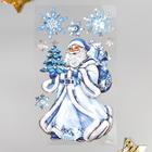 Наклейки- голограммы Room Decor «Дед Мороз с ёлочкой» 24×41 см - Фото 1