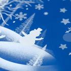 Статическая наклейка для окон и зеркал Room Decor «Зимний пейзаж лесной», 26.5×40 см - Фото 2