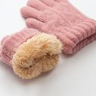 Перчатки детские MINAKU «Радуга», цвет розовый, размер 4 (7-8 лет) - Фото 2