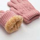 Перчатки детские MINAKU «Радуга», цвет розовый, размер 5 (9-10 лет) - Фото 2