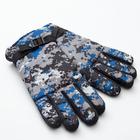 Перчатки зимние мужские MINAKU "Хаки", цв.голубой, р-р 8 (25 см) - фото 295003769