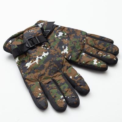 Перчатки зимние мужские MINAKU «Хаки», размер 8 (25 см), зелёные