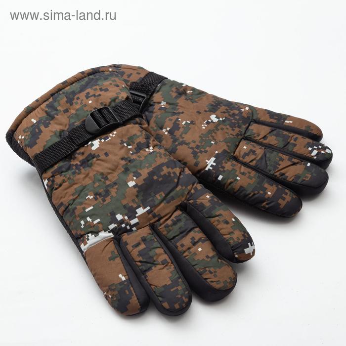 Перчатки зимние мужские MINAKU "Хаки", цв.зеленый, р-р 9 (27 см) - Фото 1