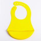 Нагрудник детский силиконовый с карманом «Ананасик» - фото 45681251