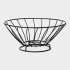 Фруктовница Доляна, 24.5×24.5×11 см, чёрная - Фото 6