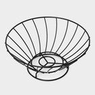 Фруктовница Доляна, 24.5×24.5×11 см, чёрная - Фото 5