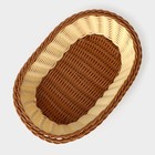 Корзинка для фруктов и хлеба Доляна «Молочный шоколад», 25×17 см, пластик, плетёная, молочная - Фото 6