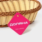 Корзинка для фруктов и хлеба Доляна «Молочный шоколад», 25×17 см, пластик, плетёная, молочная - Фото 7