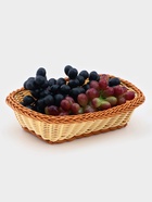 Корзинка фруктов и хлеба Доляна «Молочный шоколад», 24×17 см, пластик, плетёная, молочная - Фото 6