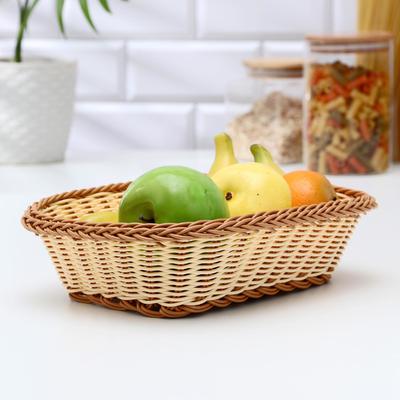 Корзинка для фруктов и хлеба Доляна «Молочный шоколад», 26,5×19 см