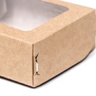 Контейнер на вынос, с окном, крафт, 10×8×3.5 см - Фото 4