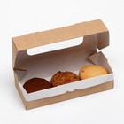 Контейнер на вынос, с окном, крафт, 17×7×4 см - Фото 2