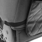 Накидка-незапинайка на спинку сиденья Cartage, экокожа, с карманом, 60 х 40 см, черный - Фото 4