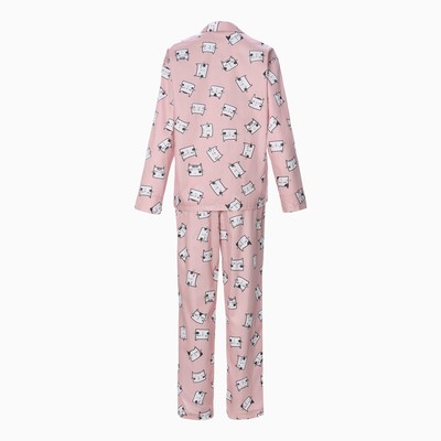 Пижама женская (рубашка, брюки) KAFTAN «Котики», размер 48-50