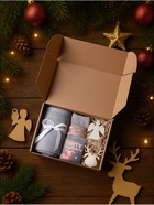 Новогодний подарочный набор «Настоящее счастье» плед и аксессуары - Фото 2