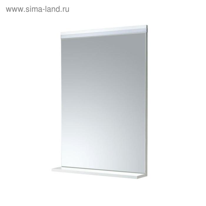 Зеркало Aquaton «Рене 60», с LED светильником, с полкой, 600×850 мм - Фото 1