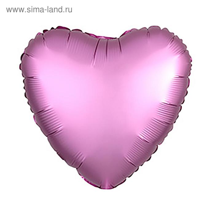 Шар фольгированный 18" «Сердце», цвет розовый - Фото 1