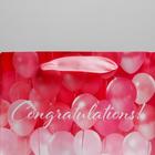 Пакет подарочный ламинированный, упаковка, «Congratulations!», S 15×12×5.5 см - фото 57939126