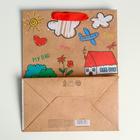 Пакет подарочный крафтовый вертикальный, упаковка, «My family», MS 18 х 23 х 10 см - Фото 4
