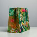 Пакет подарочный крафтовый горизонтальный, упаковка, «Tropical gift», 23 х 18 х 10 см - Фото 2