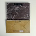 Пакет подарочный крафтовый вертикальный, упаковка, «Best wishes», MS 18 х 23 х 10 см - Фото 4