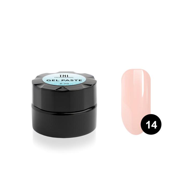Гель-паста для дизайна ногтей TNL, №14 персиково-розовая, 6 мл