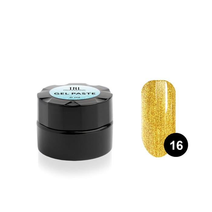 Гель-паста для дизайна ногтей TNL, №16 золотая, 6 мл