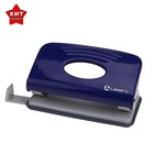 Дырокол с линейкой 10 листов, Lamark Metallic, синий - Фото 1