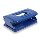 Дырокол с линейкой 10 листов, Lamark Metallic, синий - Фото 3