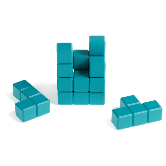 Игра головоломка «Синий куб», 7 объемных деталей - фото 1927608200