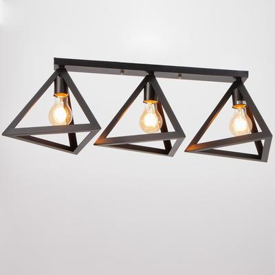 Светильник «Пирамида» 3хE27 40 Вт черный 80×21×20 см BayerLux