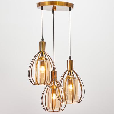 Светильник BayerLux 59813/3 E27 40 Вт бронза 40×40×24-124 см