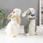 Сувенир керамика "Кролики милашки" белые МИКС 20х10х10,5 см - Фото 2