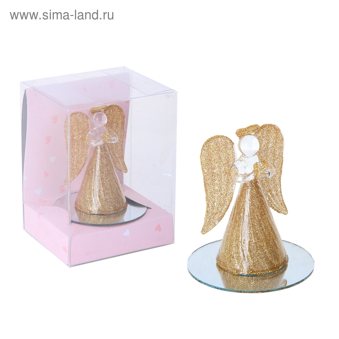 Сувенир "Ангелок блестящий на зеркале" 8х5,5 см - Фото 1