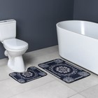 Коврики для ванной и туалета Доляна «Адуор», 2 шт: 50×78 см, 40×50 см, цвет серый - Фото 6