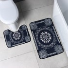Коврики для ванной и туалета Доляна «Адуор», 2 шт: 50×78 см, 40×50 см, цвет серый - Фото 7