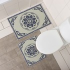 Набор ковриков для ванной и туалета Доляна «Адиса», 2 шт., 50×80 см, 40×50 см, серый - Фото 2