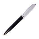 Ручка шариковая автоматическая "Лого. Прано" 0.5 мм, стержень синий, корпус чёрный + серебро - Фото 2