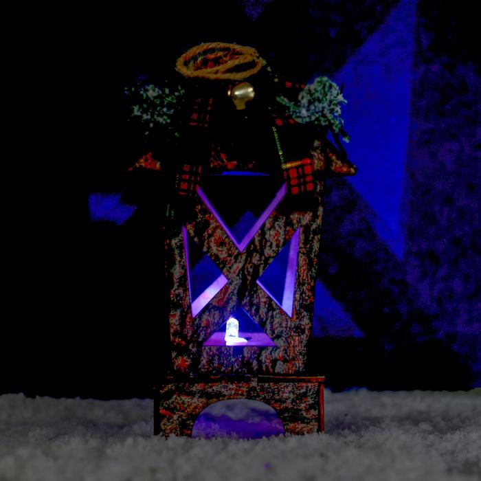 Новогодний декор с подсветкой «Сказка» 8,5х8,5х16 см - фото 1907148931