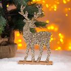 Декор новогодний «Яркий олень» золотой, 6×14×24 см - Фото 2