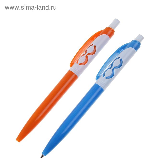 Ручка шариковая, автоматическая, К8, стержень синий, МИКС - Фото 1