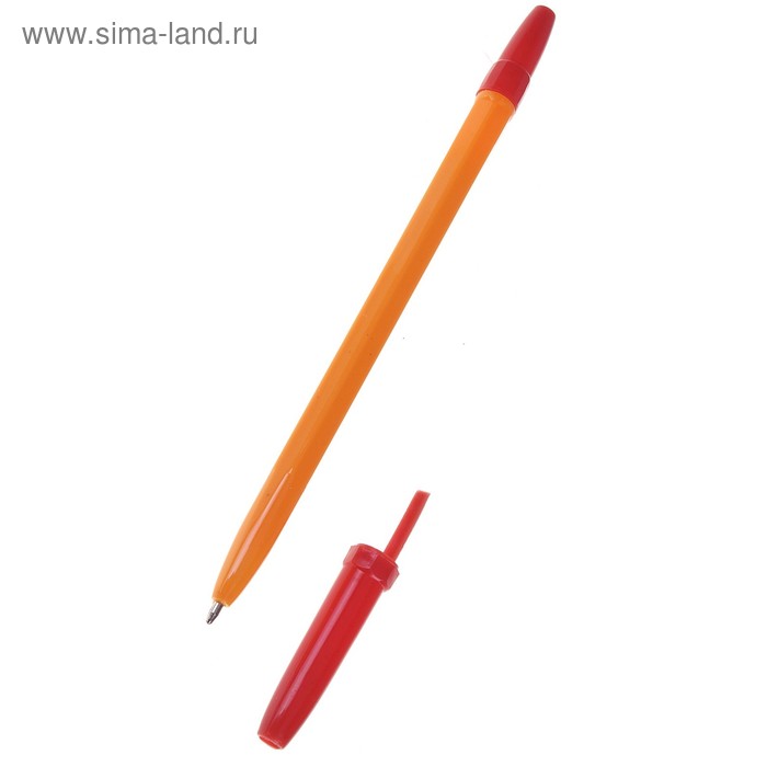 Ручка шариковая 0,5 мм, синяя, корпус Пастель оранжевая, тонированный колпачок - Фото 1