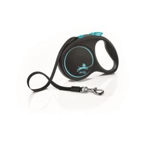 Рулетка Flexi Black Design M (до 25 кг) 5 м лента, черный/синий 5423222
