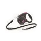 Рулетка Flexi Black Design S (до 12 кг) 5 м трос, черный/розовый 5423224 - фото 676141