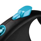 Рулетка Flexi Black Design S (до 15 кг) 5 м лента, черный/синий - Фото 2