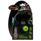 Рулетка Flexi Black Design S (до 15 кг) 5 м лента, черный/синий - Фото 4