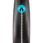 Рулетка Flexi Black Design XS (до 8 кг) 3 м трос, черный/голубой - Фото 3